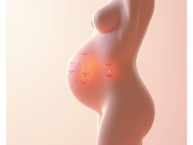 Ilustrácia hormonálnych zmien a svalovej rehabilitácie po pôrode.