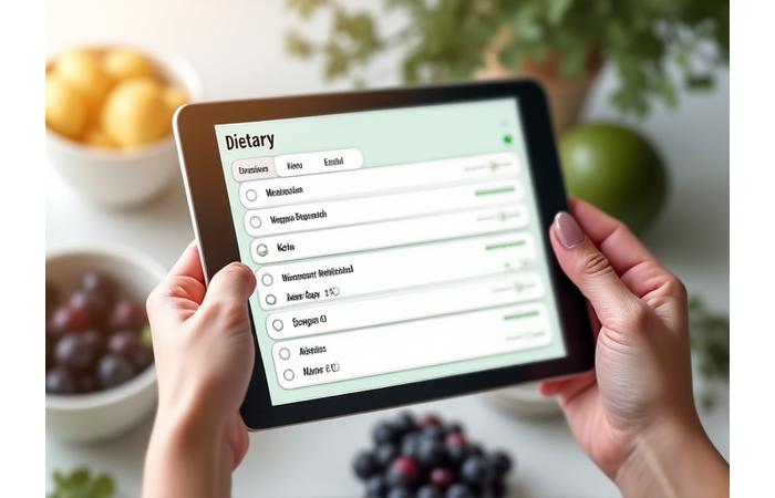 Digitálny formulár pre výber diéty a preferencií
